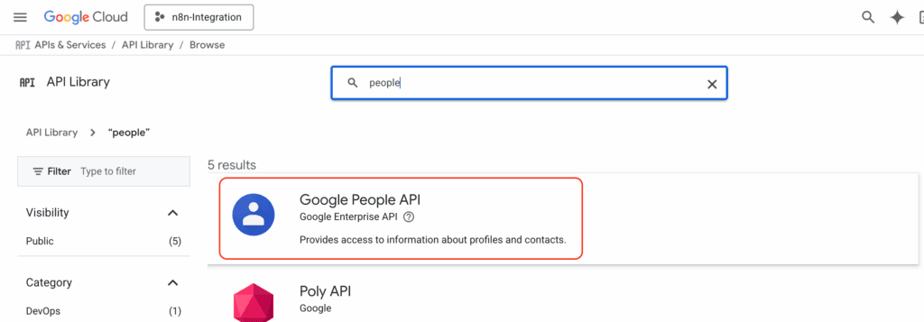 從搜尋結果找到你要用的服務
