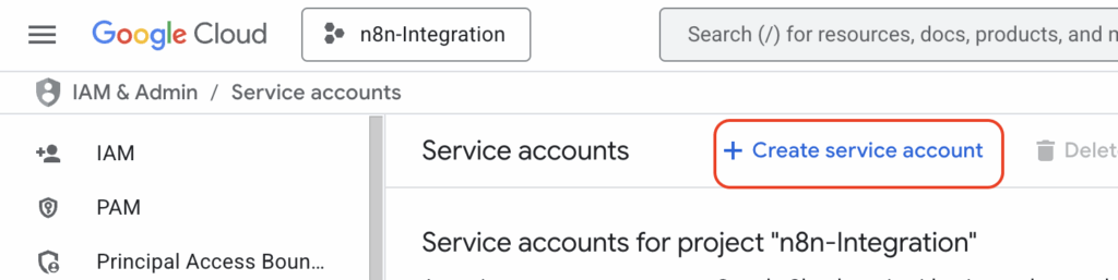 開啓 Service Account