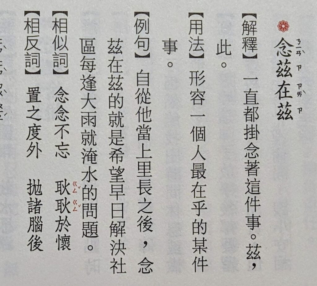《成語典》大多讀「解釋」就好了，少數讀到「用法」後，根本花不到 30 秒鐘