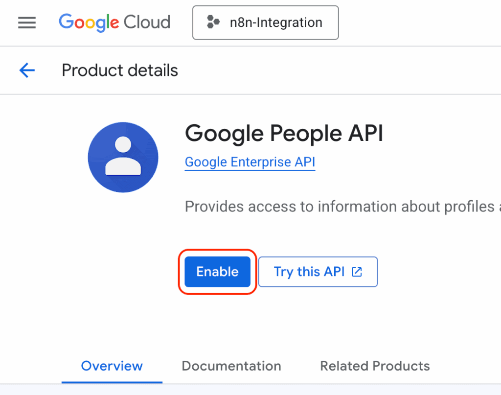 啓用這個服務的 API